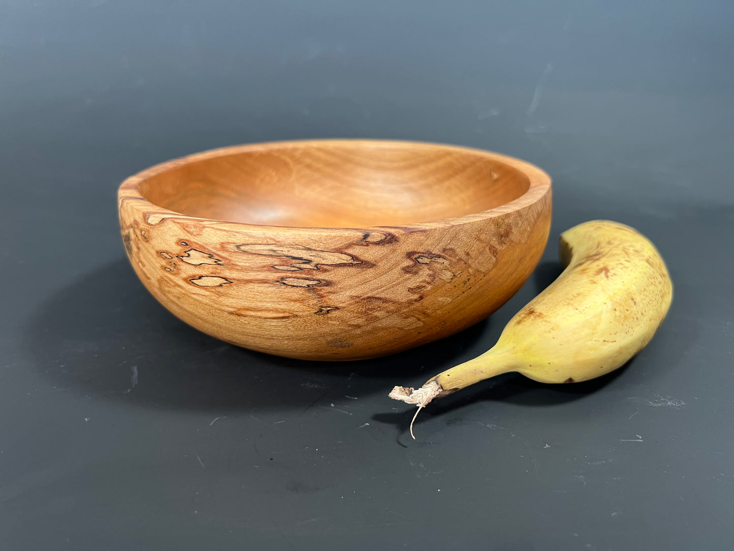 Spalted maple eating bowl