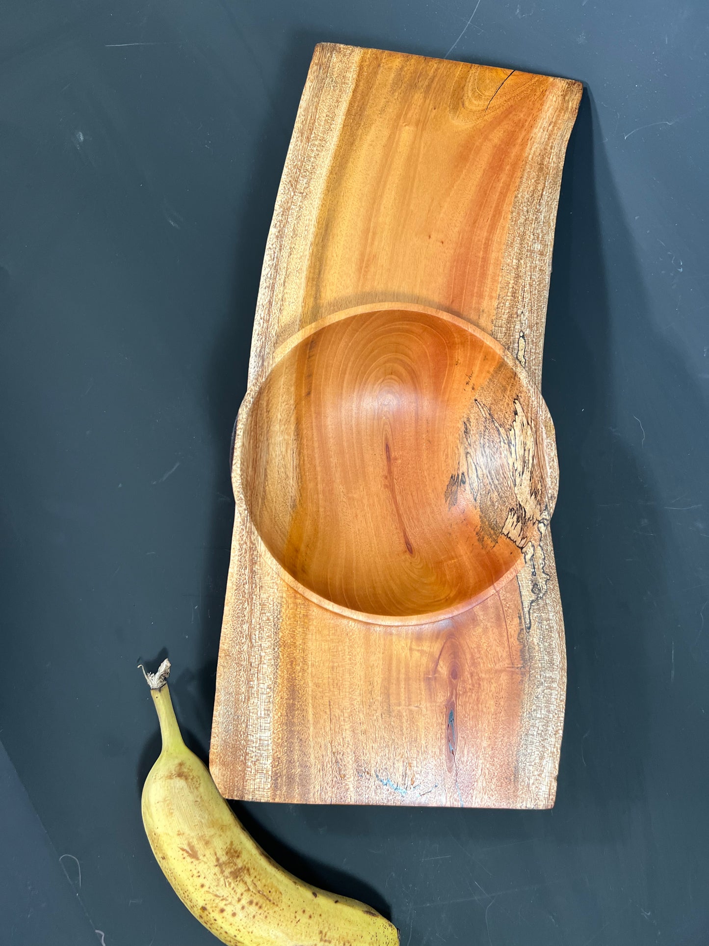 Cuban mahogany winged bowl