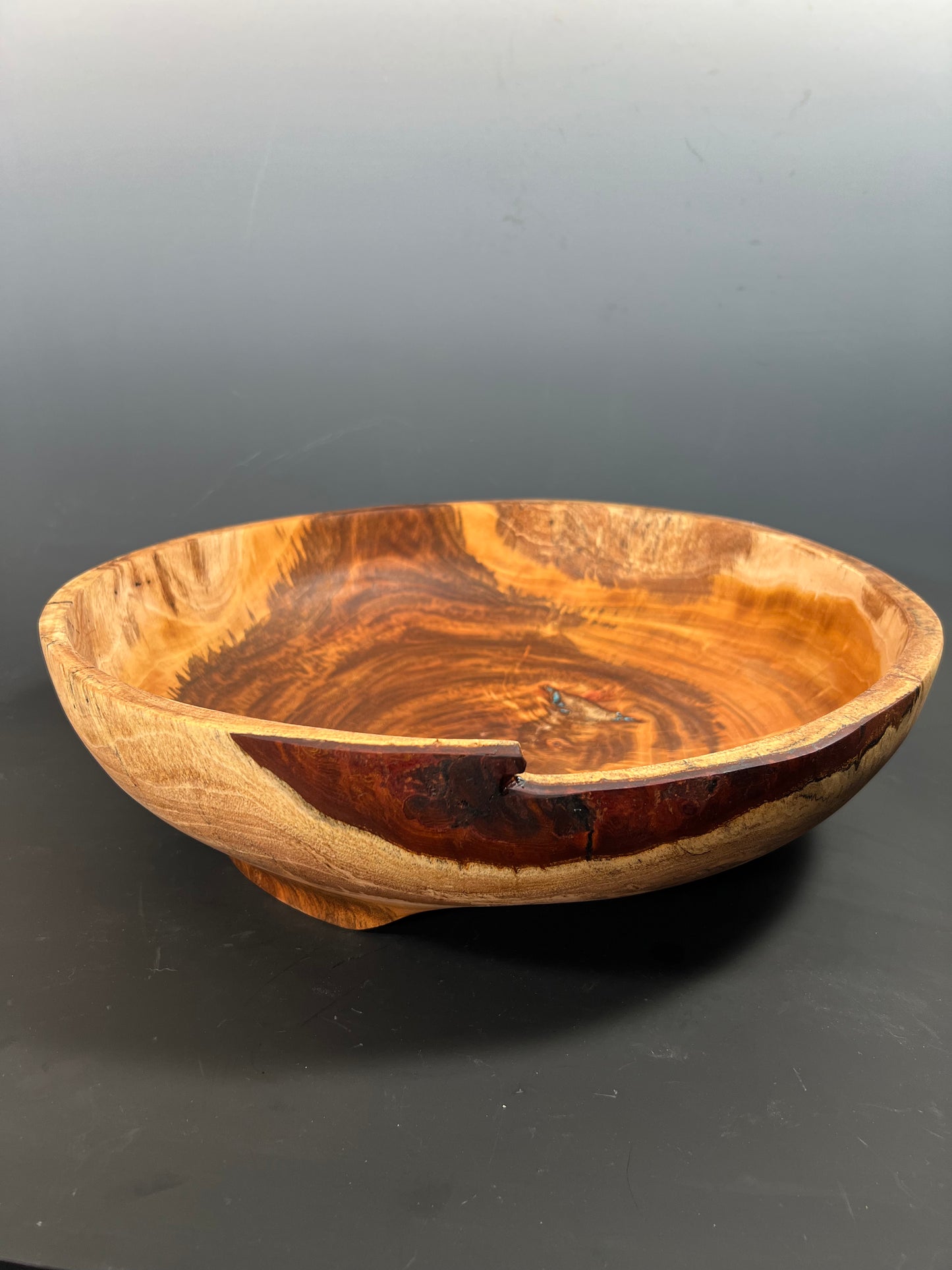17” Spalted Cuban mahogany salad bowl