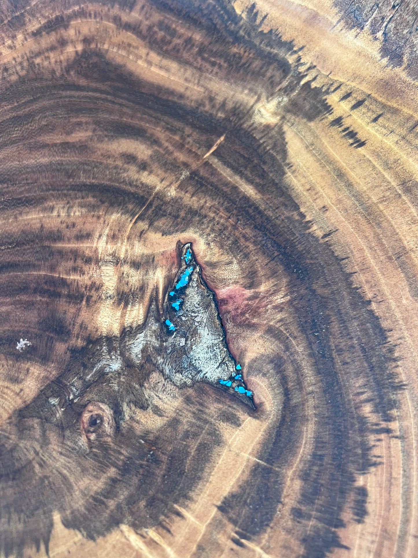 17” Spalted Cuban mahogany salad bowl