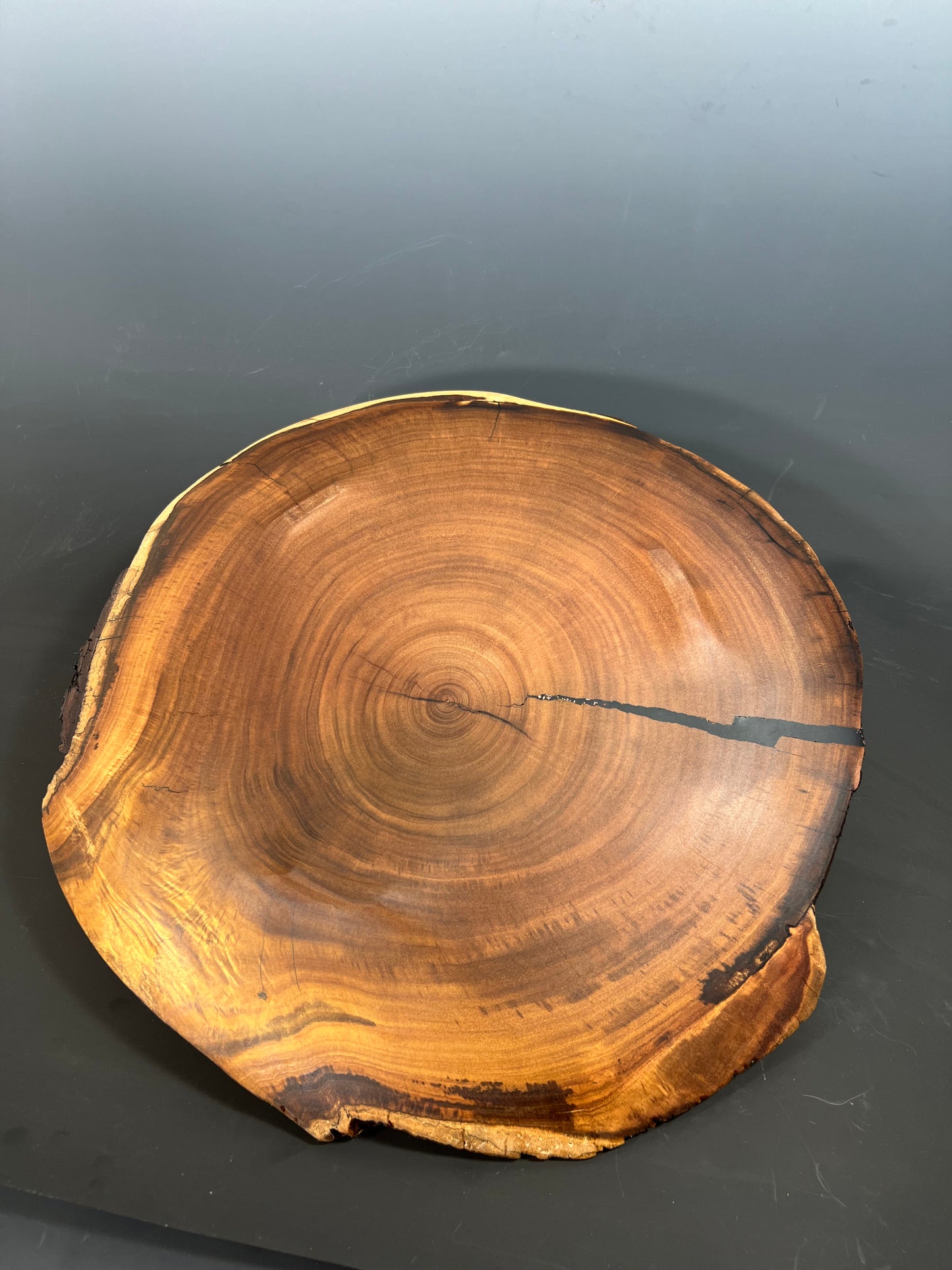 17” Opal, copper and tamarind platter