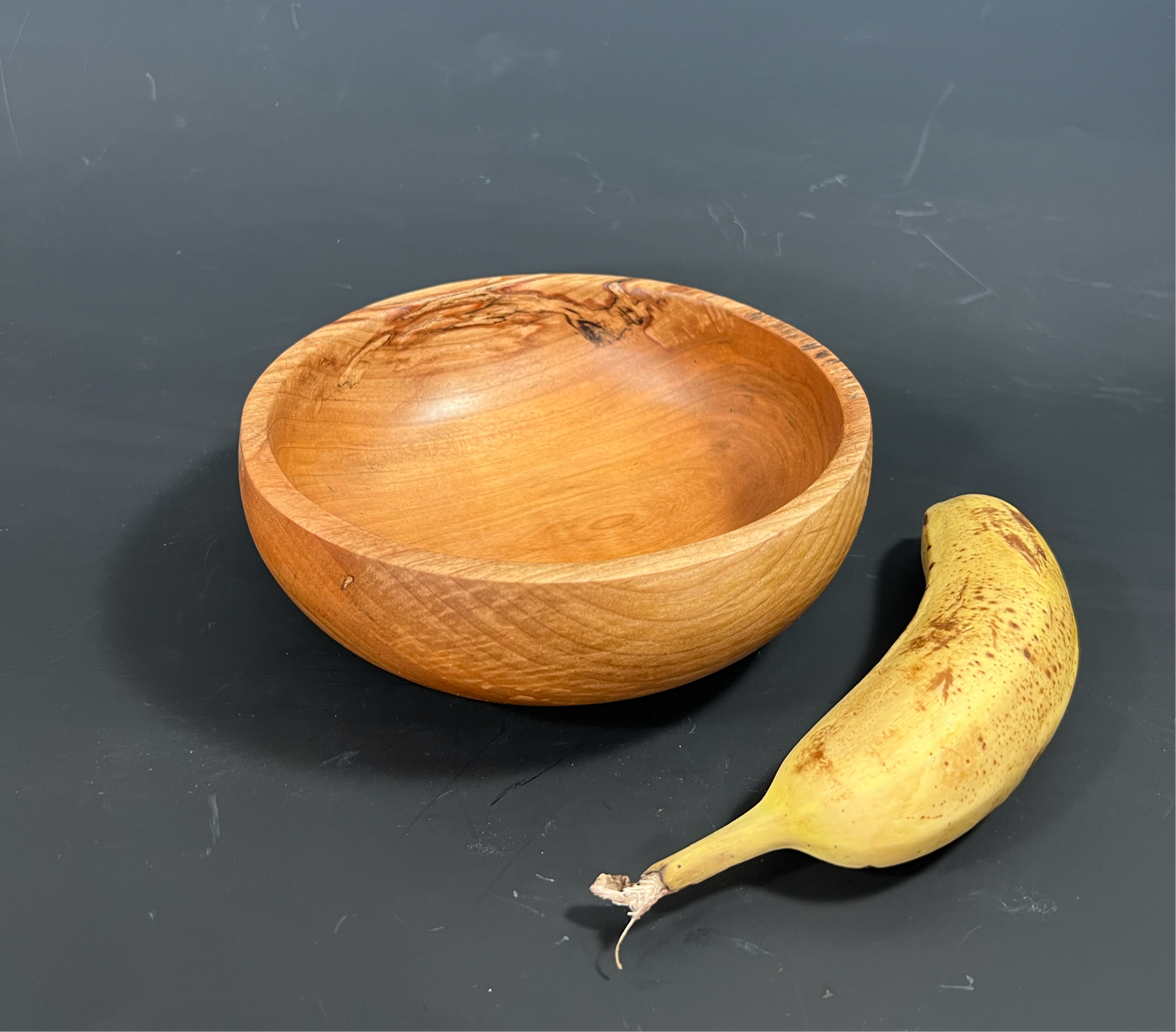 Spalted maple eating bowl