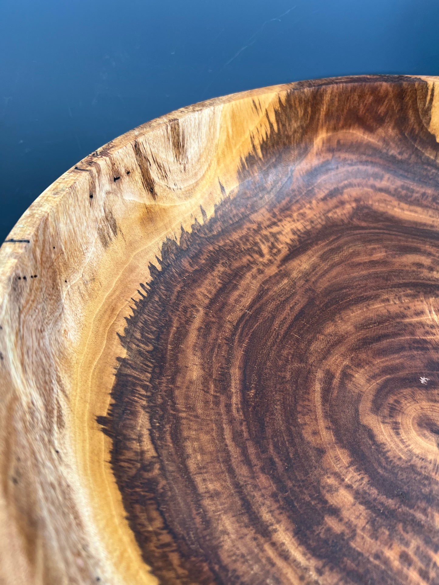 17” Spalted Cuban mahogany salad bowl