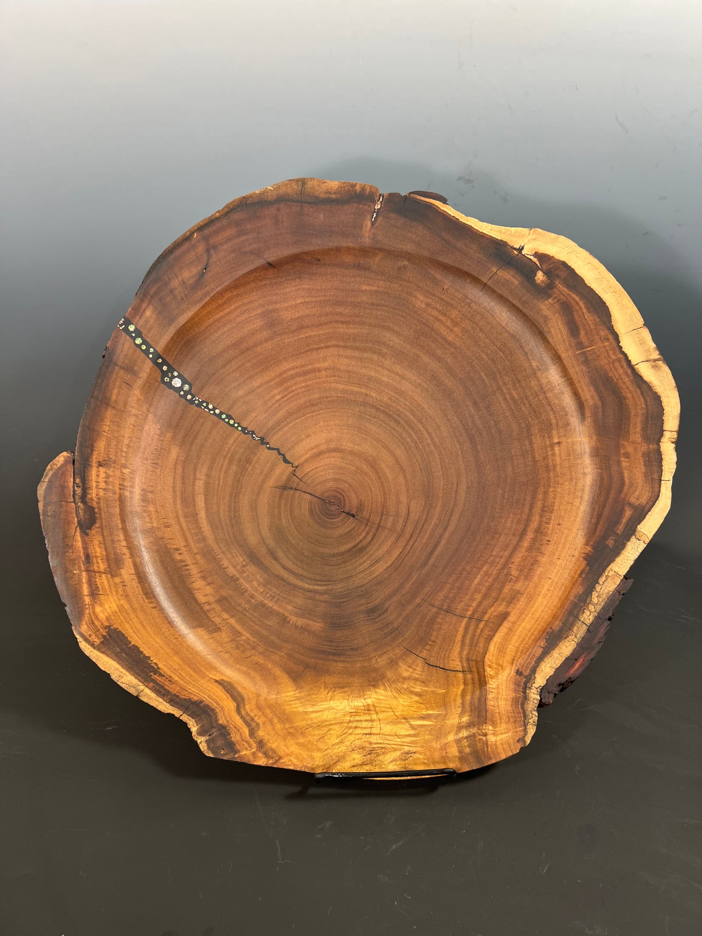 17” Opal, copper and tamarind platter