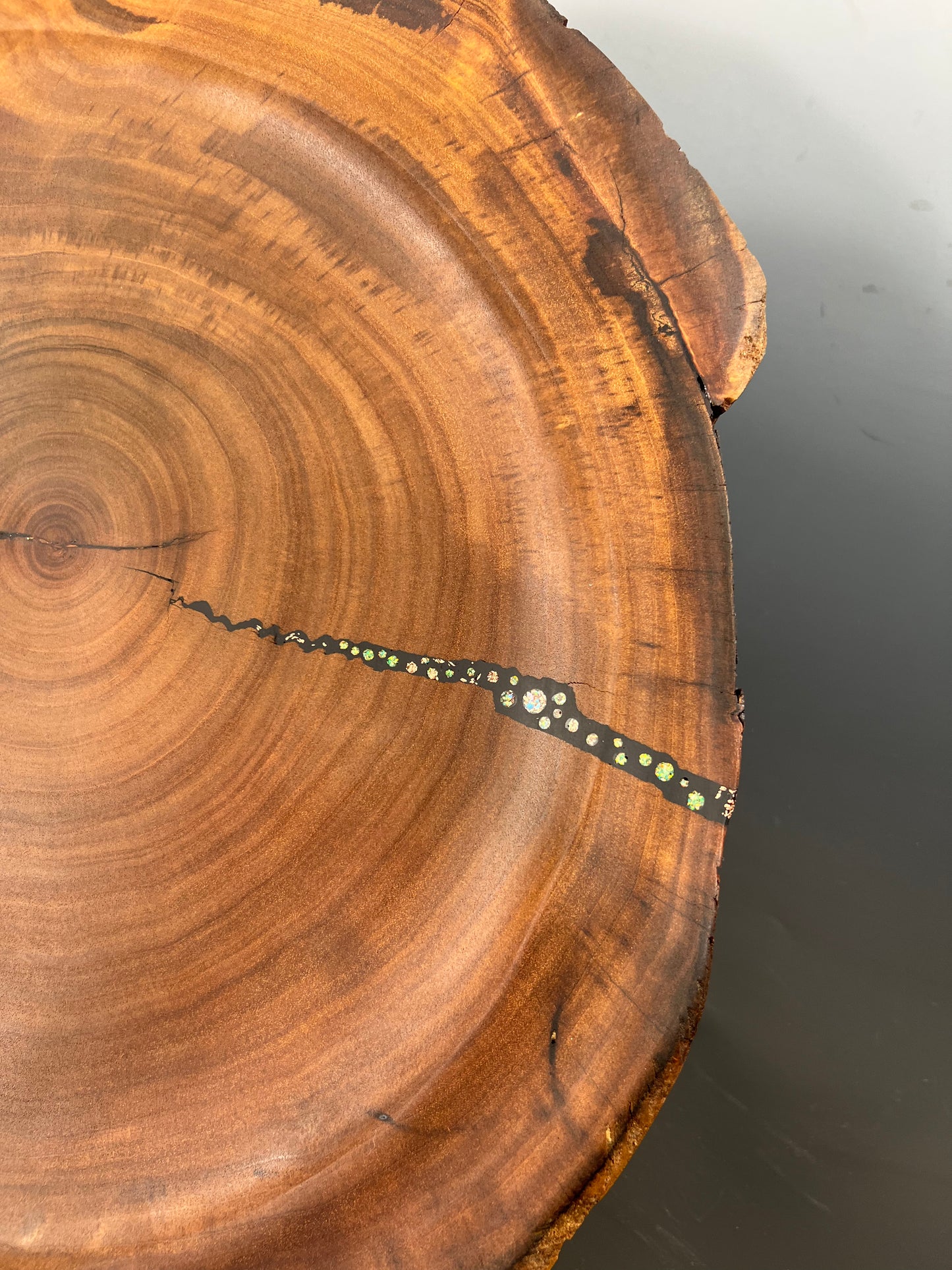 17” Opal, copper and tamarind platter